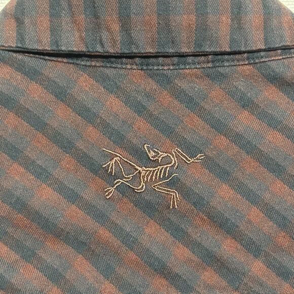 Arc'teryx Bernal Shirt Men's L Plaid Check Hidden Snap Long Sleeve Gorpcore Camp - Picture 9 of 9